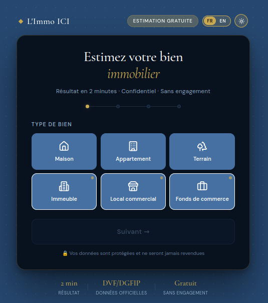 Widget d'estimation immobilière Sociaris